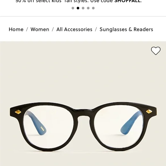 J crew Round blue-light glasses with case
Item AH933 Black onyx readers - Picture 3 of 5